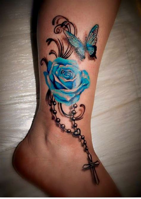 Rosery butterfly tattoo | Foot tattoos, Foot tattoos for women, Rose ...