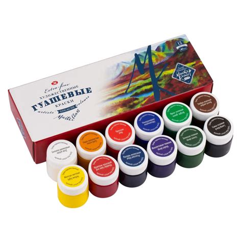 Professional Designers Gouache Paint Set 12x40ml, 480 ml of Great Gouache Colours - Professional ...