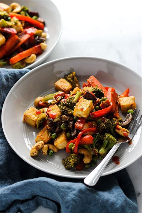 Vegan Tofu Vegetable Stir Fry | Dietitian Debbie Dishes