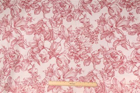 3.6 Yards Waverly Garden Toile Printed Cotton Drapery Fabric