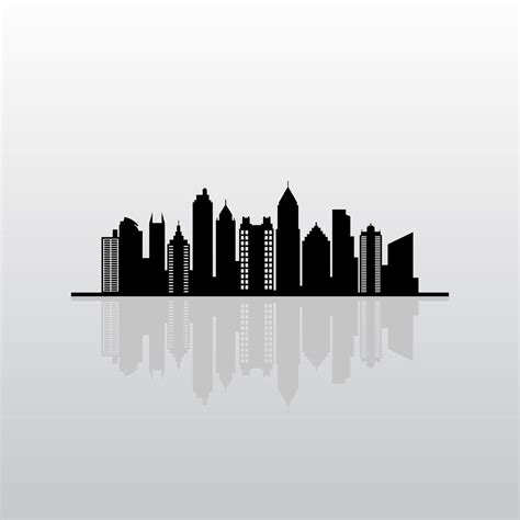 Atlanta Skyline Vector Silhouette EPS10 15361398 Vector Art at Vecteezy