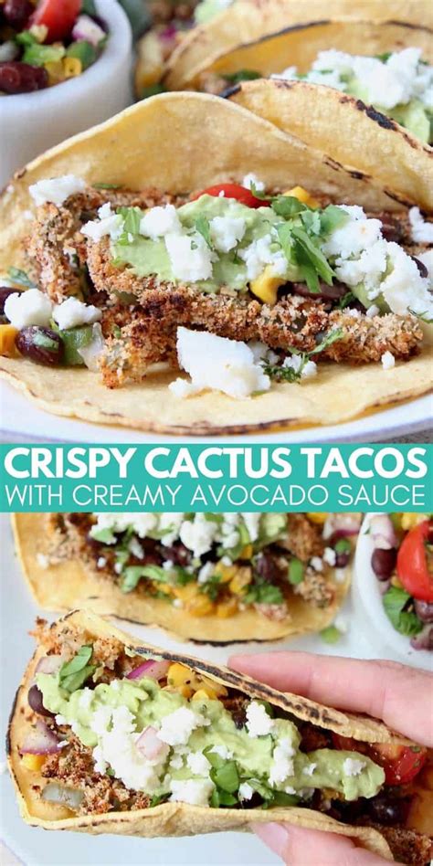 Vegetarian Crispy Cactus Tacos Recipe - WhitneyBond.com