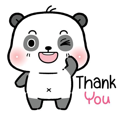 Cute Little Panda Say Thank You, flat cartoon style. 25894588 Vector Art at Vecteezy