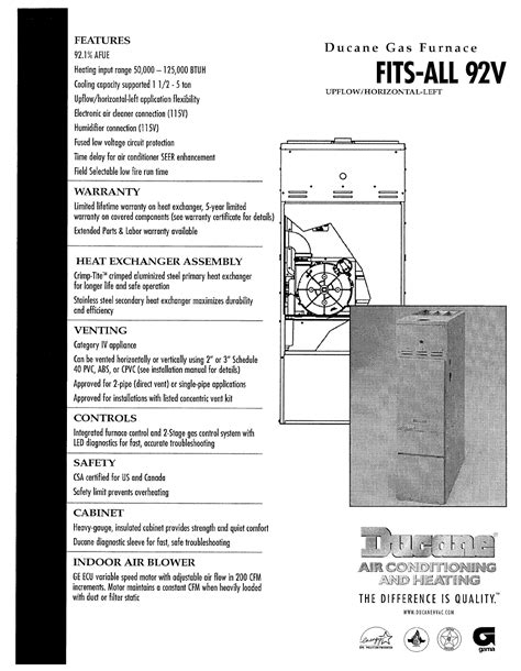 Ducane Furnace Troubleshooting Guide