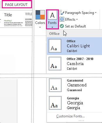 Change default fonts in word 2016 - mopladisney