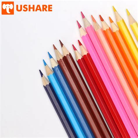 USHARE Wood Pastel Colored Pencil Set 24 Colorful Profesional Art ...