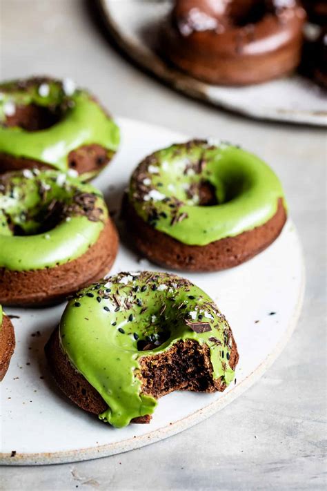 Chocolate Mochi Donuts with Chocolate or Matcha Glaze | Snixy Kitchen