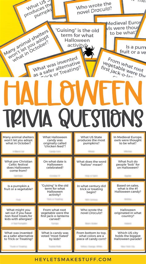 Printable halloween trivia – Artofit