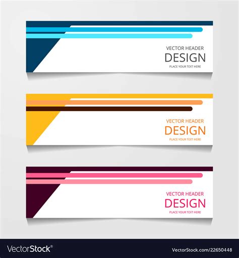 Abstract design banner web template with three Vector Image