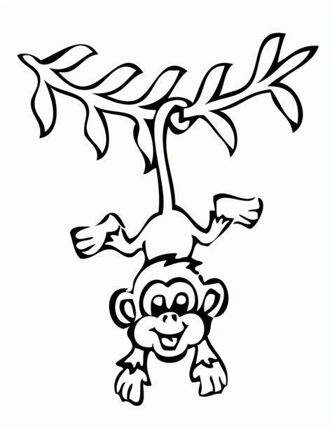 Cute Baby Monkey Coloring Pages - Coloring Home