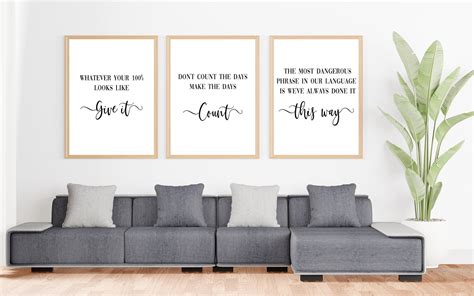 Motivational Quotes for Office Wall, Printable Quotes Inspirational Quotes Wall Art, Positive ...