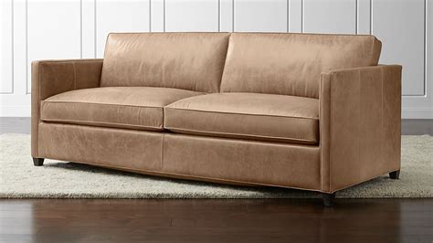 Dryden Leather Queen Sleeper Sofa | Crate and Barrel