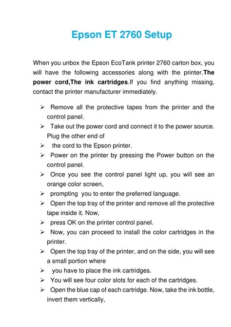 PPT - Epson ET 2760 | All-in-One | Setup | Printer Tech Support PowerPoint Presentation - ID ...