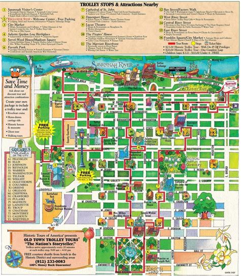 Savannah Printable Tourist Map In 2019 | Free Tourist Maps - Printable Map Of Savannah Ga ...