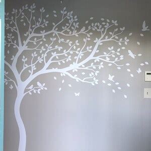 White Tree Wall Decal Large Tree Wall Decal Wall Mural Stickers Wall Decals Decor Nursery Tree ...