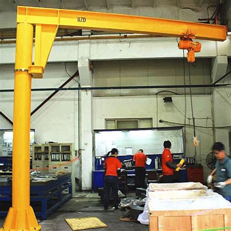 360 Degree Electric Jib Crane Safety Fitting Fabrication Workstations Warehouse