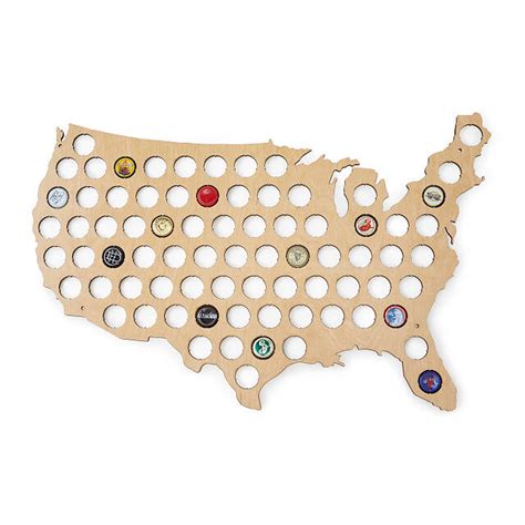 Beer Cap Map USA | American brewery | UncommonGoods