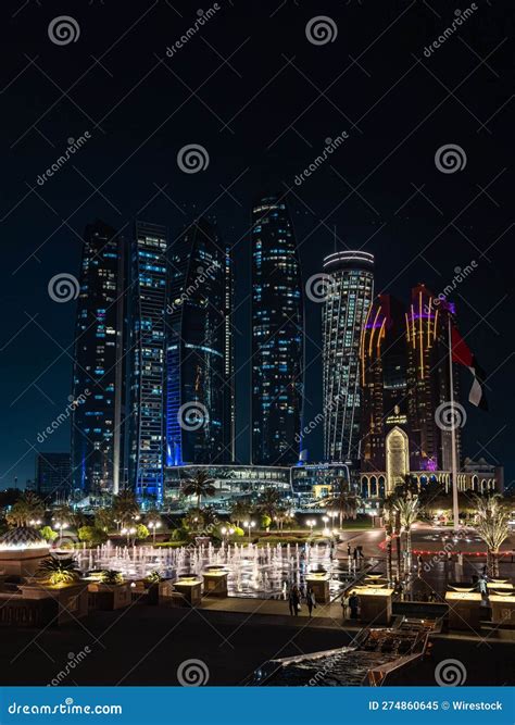 Abu Dhabi Skyline from Emirates Palace Editorial Image - Image of ...