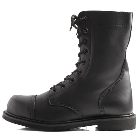 Black steel toe combat boots - piladeg