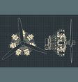 Radial engine blueprints Royalty Free Vector Image