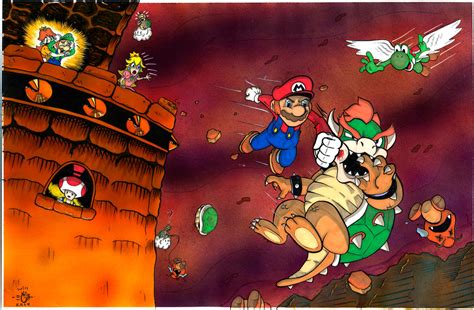 Mario VS Bowser FINAL FIGHT - Egli - Colored by SurfTiki on DeviantArt