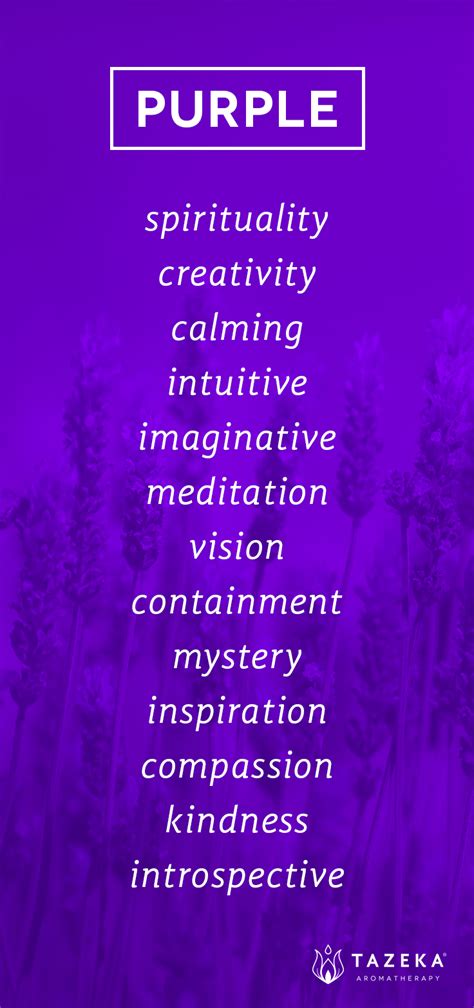 Purple Color Psychology http://www.tazekaaromatherapy.com | Purple quotes, Color psychology ...