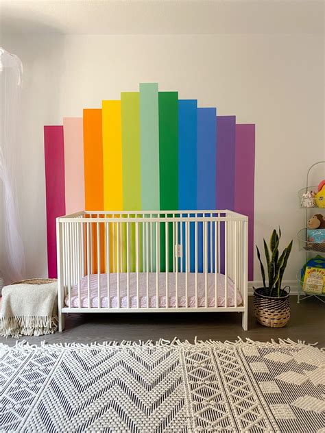 How to Paint a Rainbow on a Wall - Hana's Happy Home