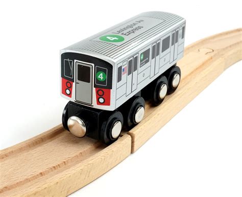 Munipals New York City Subway Wooden Railway (A Division/IRT) 4 Train/Lexington Av Express–Child ...