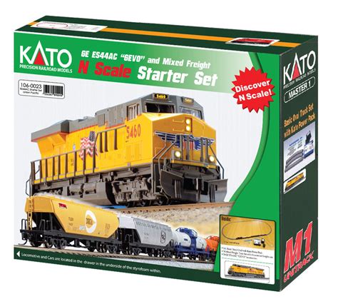 Kato 106-0023 UP GE ES44AC GEVO & Mixed Freight N Gauge Starter Set – Trainz