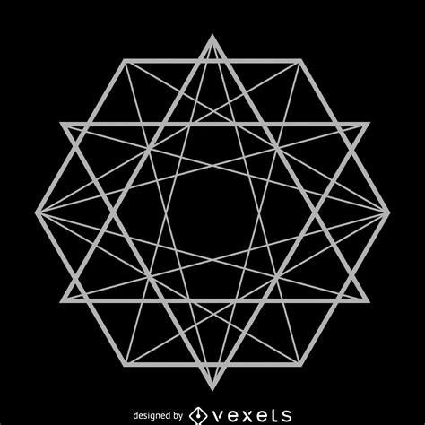 Hexagon Lines Sacred Geometry Vector Download