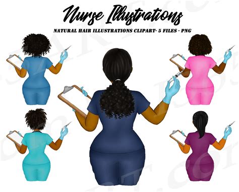 Nurse Clipart Black Nurse Clipart RN Clipart (Instant Download) - Etsy | Women nurse, Nurse clip ...