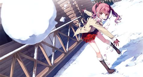 Snow Winter Anime Wallpapers - Wallpaper Cave