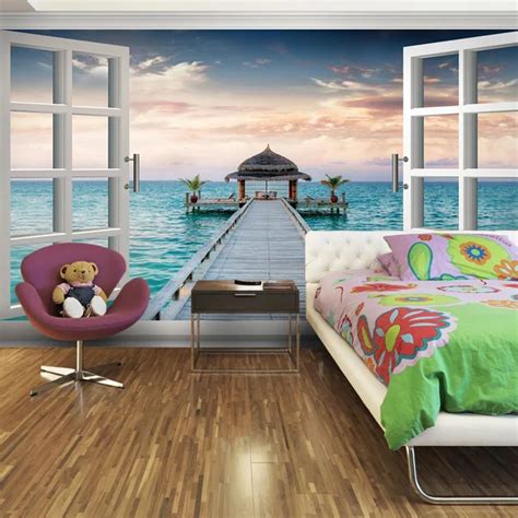 3d three dimensional wallpaper bedroom wall wallpaper romantic mural ...