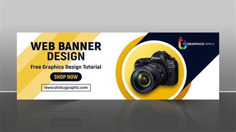 Modern Web Banner For Photography free psd template – GraphicsFamily