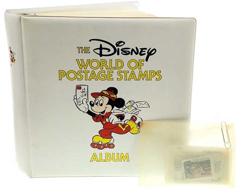 Lot - Vintage Disney World Of Postage Stamps Album