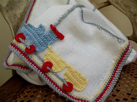 Cute Baby Boy Blanket Premature Tiny Knit Blanket in Patchwork