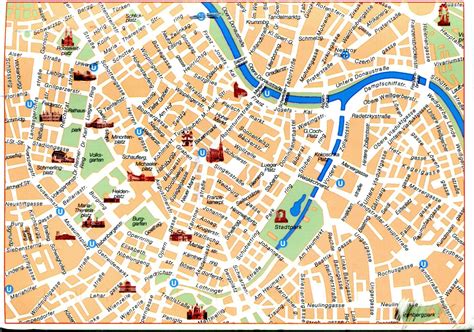 Vienna tourist attractions map - Vienna travel map (Austria)