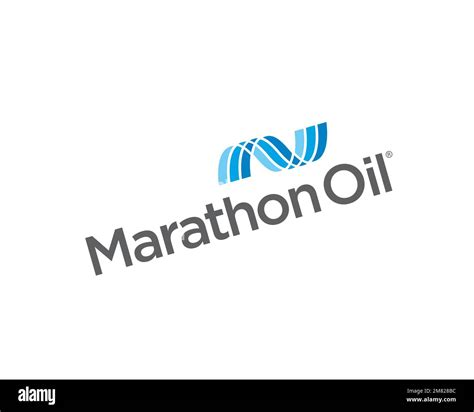 Marathon Oil, rotated logo, white background Stock Photo - Alamy