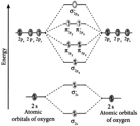 Draw the M.O diagram for oxygen molecule and calculate its bond order and show that O2 is ...