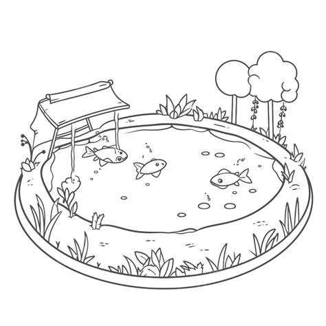 Update more than 151 fish pond drawing - nanoginkgobiloba.vn