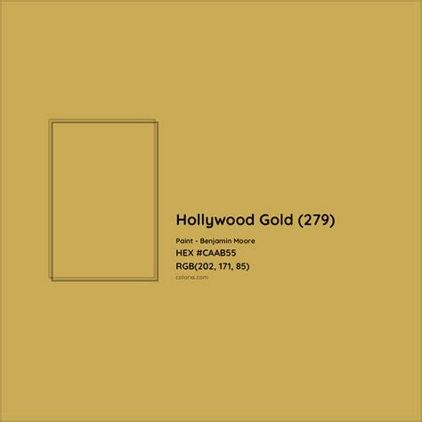 Benjamin Moore Hollywood Gold (279) Paint color codes, similar paints and colors - colorxs.com