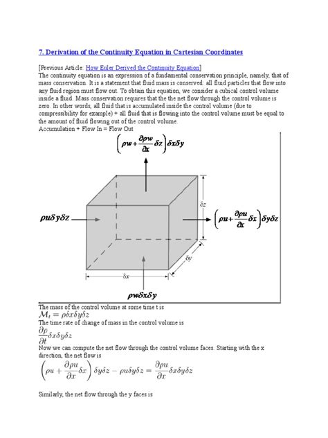 Derivation of Continuity Equation | Radius | Fluid Dynamics