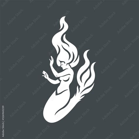 Mermaid Logo, Mermaid Vector, Mermaid Icon Illustration Stock Vector | Adobe Stock