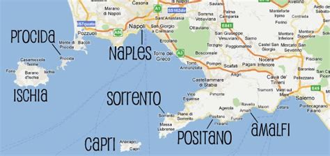 Detailed Map Of Amalfi Coast Italy