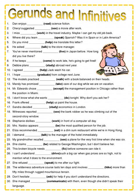 Verbs Exercises For Class 4 With Answers - Worksheets