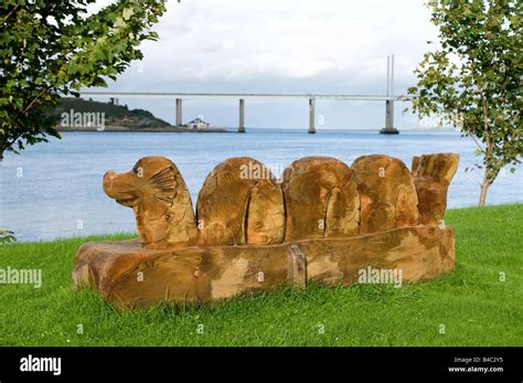 Wooden Chainsaw Sculpture of 'Nessie' Loch Ness Monster at Merkinch ...