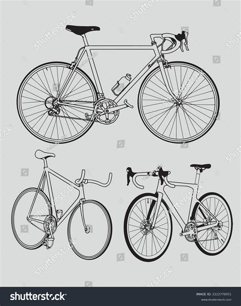 Line Art Vector Road Bike Bicycle Stock Vector (Royalty Free ...