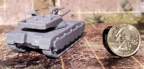 Merkava MK2 Tank 1/100 Scale, 3D Resin Printed Near Modern War Flames of War Team Yankee - Etsy