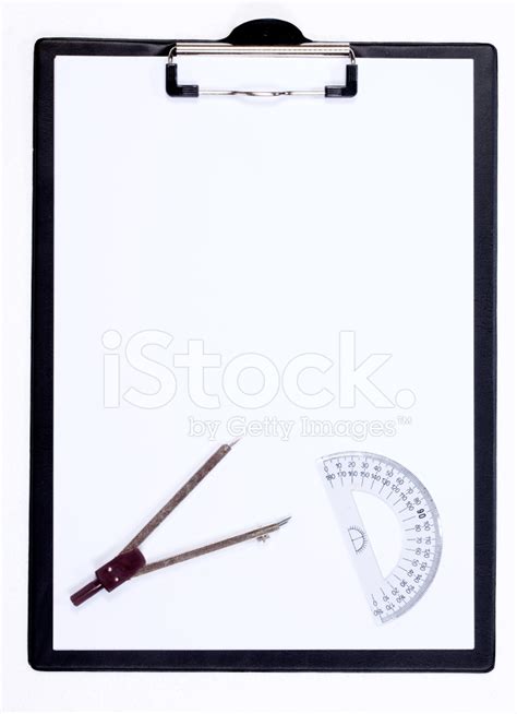 Drawing Compass And Protractor On Clipboard Stock Photo | Royalty-Free | FreeImages