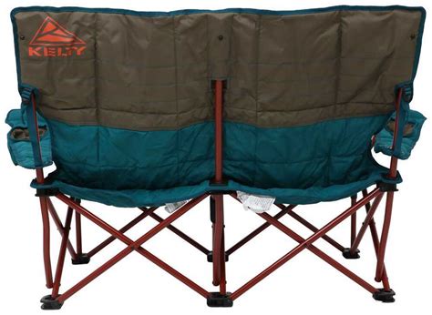 Kelty Low Loveseat Camp Chair - 13-1/2" Tall Seat - Teal and Brown Kelty Camping Chairs KE84AR